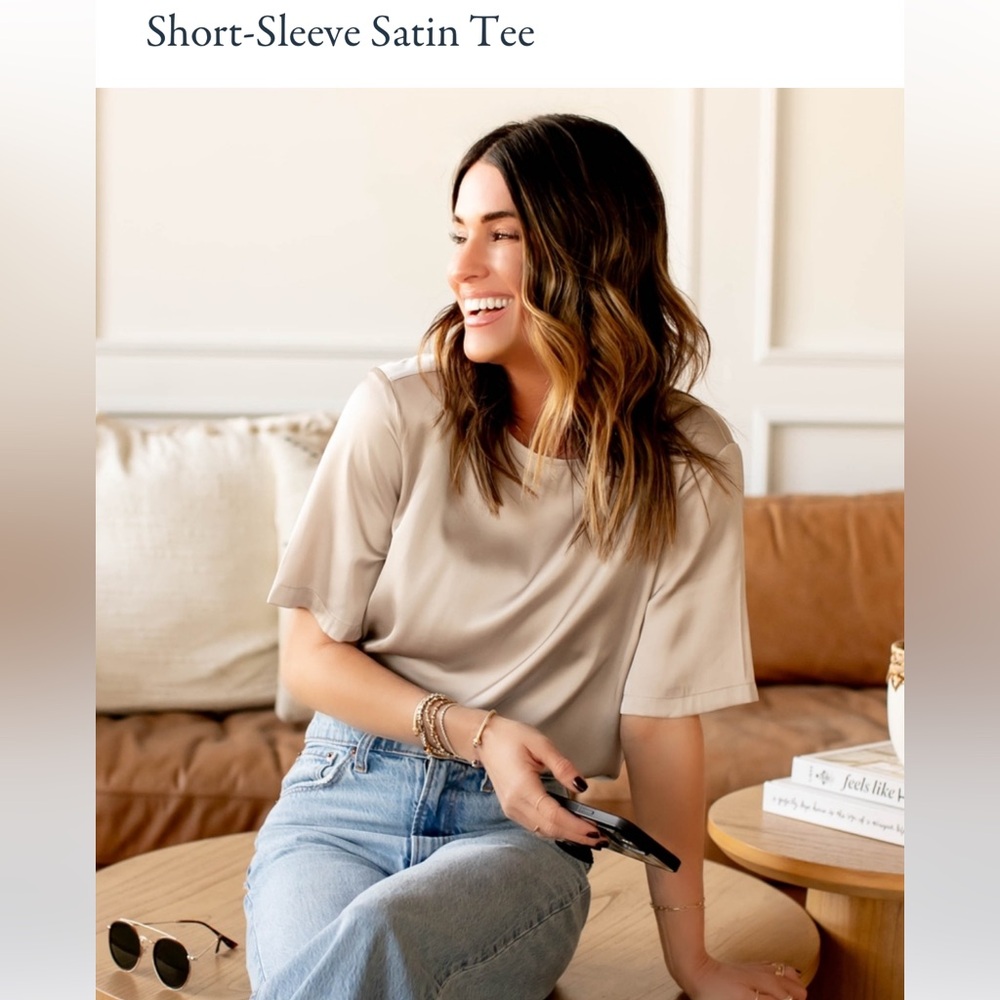 Short Sleeve Satin T